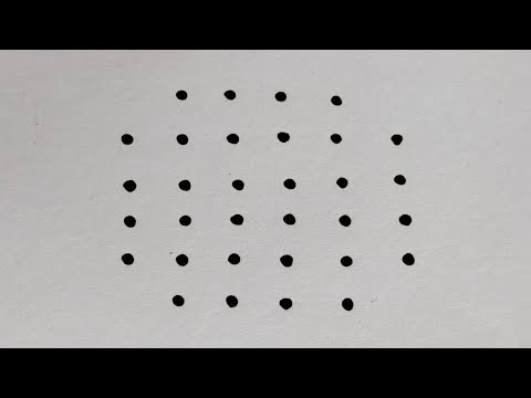 6×4×4 straight line dots rangoli || 6×4×4 chukkala muggu