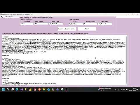 SQL Generator Tool V7 Part 4