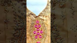 Embroidery 🪡🪡🪡🪡 Neck Design 😍/ #rockdesigner #neckdesigncuttingandstitching #embroiderydesign