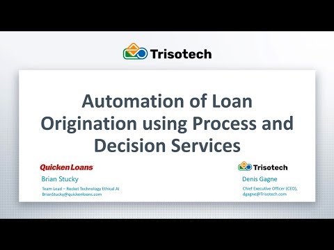 Automation of Loan Origination using Process and Decision Services