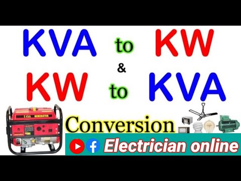 KVA to kw calculation in Urdu/Hindi/ generator load calculation.electrician online.