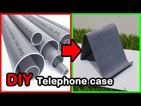 Make a phone holder from PVC pipes