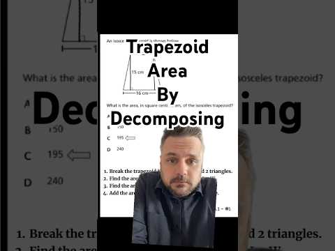 Area of a Trapezoid- Decomposing into Rectangle & Triangles #maths #education #mathhelp #geometry