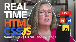 LIVE ✦ HTML Landing Page + Real-time Vanilla CSS 🍦 Part 5