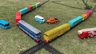 Find and assemble diesel train toys, Thomas and Friends electric train toys