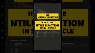 How To Use SQL WINDOWS FUNCTION NTILE | Analyze Sales Performance