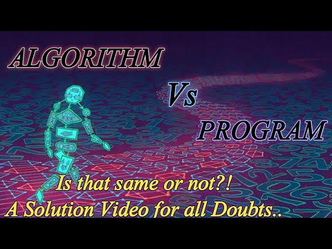 ALGORITHM Vs PROGRAM/Difference between Algorithm and Programs explain detailed in Tamil