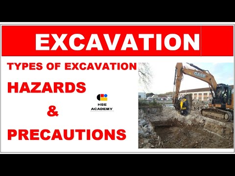 EXCAVATION Safety in Hindi || Excavation Hazards and Precautions || Excavation Types || Trenches