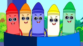 Five Little Crayons Nursery Rhyme And Kids Song by Mr Alphabet