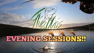 FLY FISHING SCOTLAND : EVENING ACTION! Fly Fishing for Hill Loch BROWN TROUT!