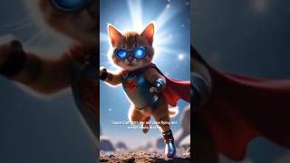 The superhero cat 😺 #aiart #aianimals #viralshorts #herocat #flyingcat ||Look Cartoons||