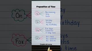 Preposition of Time 🔥 #english #grammar #education #learning