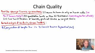 Foundations of Blockchains (Lecture 8.7: Liveness and Chain Quality)