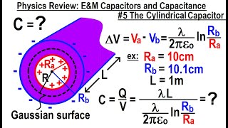 Physics Review: E&M Capacitors and Capacitance #5 The Cylinder Capacitor