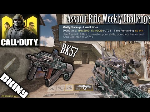 Call of duty mobile : assault rifle weekly challenge with BK57 in hijack map (Frontline)