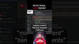 Striver tuf+ scam | tuf | tuf+ | tuf+ review