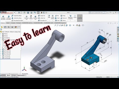 Solid works Beginners Tutorial | Cad Software| Simple drawing in Solid works