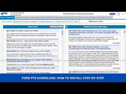 Ford PTS Online Download and User Manual