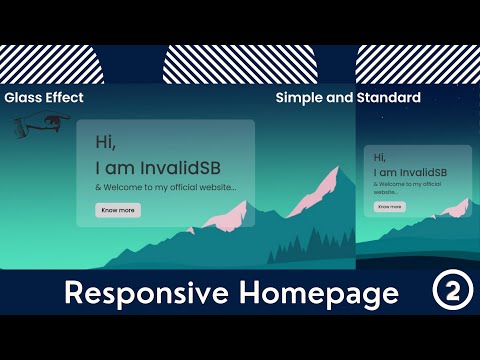 How to Create a Responsive Homepage using HTML and CSS | Glass Effect Design