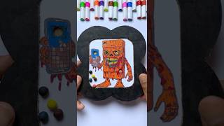 Brainrot Zombie Horror Survival Cardboard Pinballs Challenge Game DIY Craft #shortsvideo #challenge