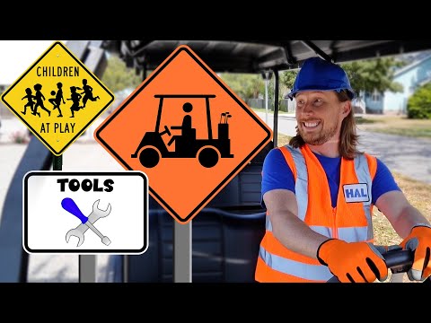 Handyman Hal uses tools to work on Golf Carts | Awesome Kids Show