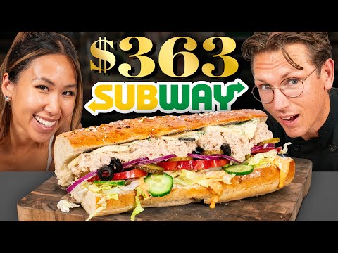 $363 Subway Tuna Sandwich Taste Test | FANCY FAST FOOD