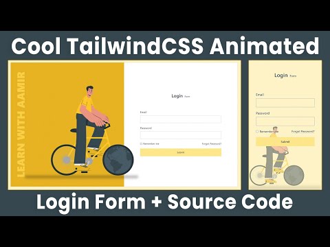 Animated Login Form Using Only TailwindCSS + Free Source Code