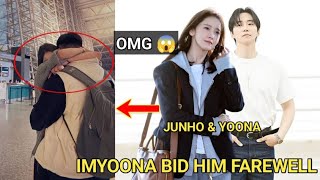 Lee Junho and Yoona Share Romantic Hug At the Airport Heading to Barcelona for Piazze High Jewellery