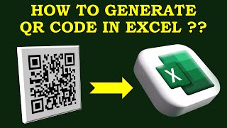 Generate QR - Code in Excel | Microsoft Excel QR Code |