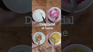 Dahi facial at home |#ytshorts #diyshorts #homemadeskincare #diy #youtube #dahifacial #skincare #fy