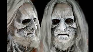 White Walker prosthetic makeup application by Shelly Denning