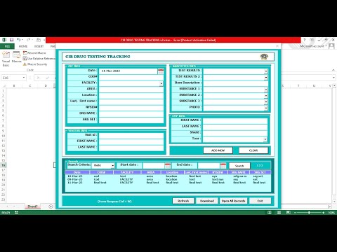Excel VBA Data Entry Userform User Guidelines