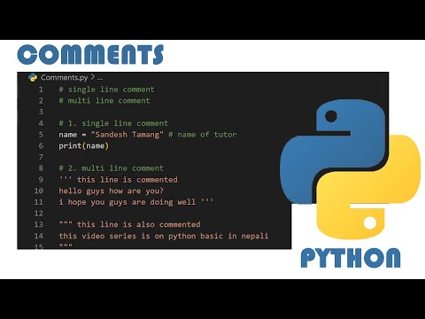 #python #pythontutorial | #3 How to write comments in python? | Python Basics | NEPALIMA