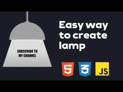 HOW TO CREATE A LAMP BY HTML CSS JAVASCRIPT WITH YOUSAF ALI