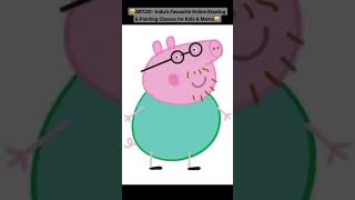 😱😱Draw Peppa Pig Daddy in 2 mins🐷🐽#peppapig #artjio #leenabandil #howtodraw #drawingclasses #art