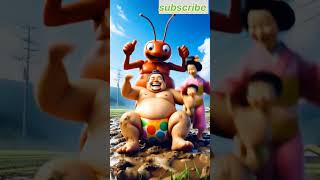 ❤️ evolution of Baby:ant attack on sumo wrestler with family:#cat #cute #love #shorts antt02