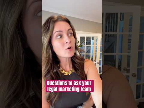 Questions to ask your #lawfirm legal marketing team. #businessdevelopment #lawyers
