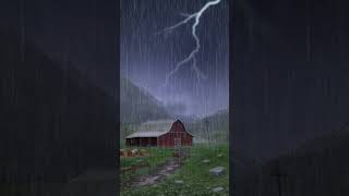 The rain and a barn #digital2d #cgart #colorandatmosphere #barnart #thunderstorm #rainart