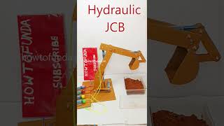 hydraulic jcb using cardboard and syringe - shorts - howtofunda