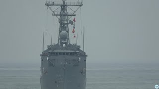 【海軍艦艇】舷號PFG-1103 成功級飛彈巡防艦 鄭和軍艦 進港 這時候放鞭炮是要嚇誰啊~ (Cheng Kung / Oliver Hazard Perry-class frigate)