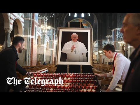 In full: Mass held at Westminster Cathedral after Pope's death