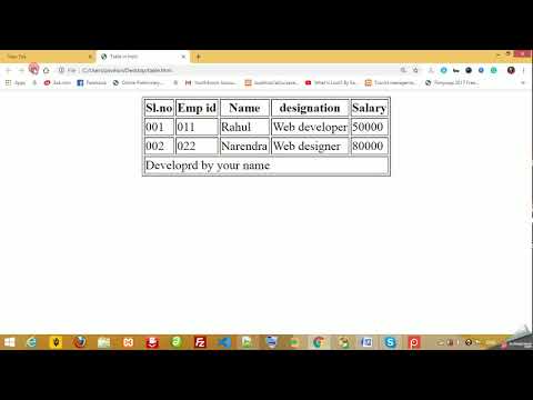 Table in HTML