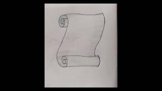 How to draw scroll paper 📜 // easy drawing for kids // #shorts #scroll paper