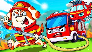 Fire Truck Rescue Team | FIRE Vs. WATER | Monster Truck | Car Cartoon | Hoo Doo
