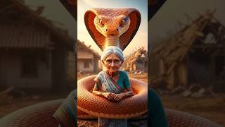 Grandmother and her Snake both make a home #ai #snake #grandmother #snakestory #cartoon #shortsfeed