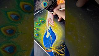 Radha Krishna hand drawing 💗🦚ll tere deewani #art #trending #drawing #shorts