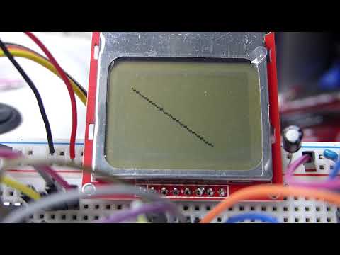 JAL PIC demo of library for Nokia 5110 Display