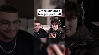 Giving someone a fake job prank call
