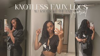 hair tutorial | knotless faux locs w. knots at the end | ft bobbi boss nu locs