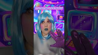 It's 1988 and you're an alien! 👽💜 #theneongirls #charactercomedy #aliens #80s #80saesthetic